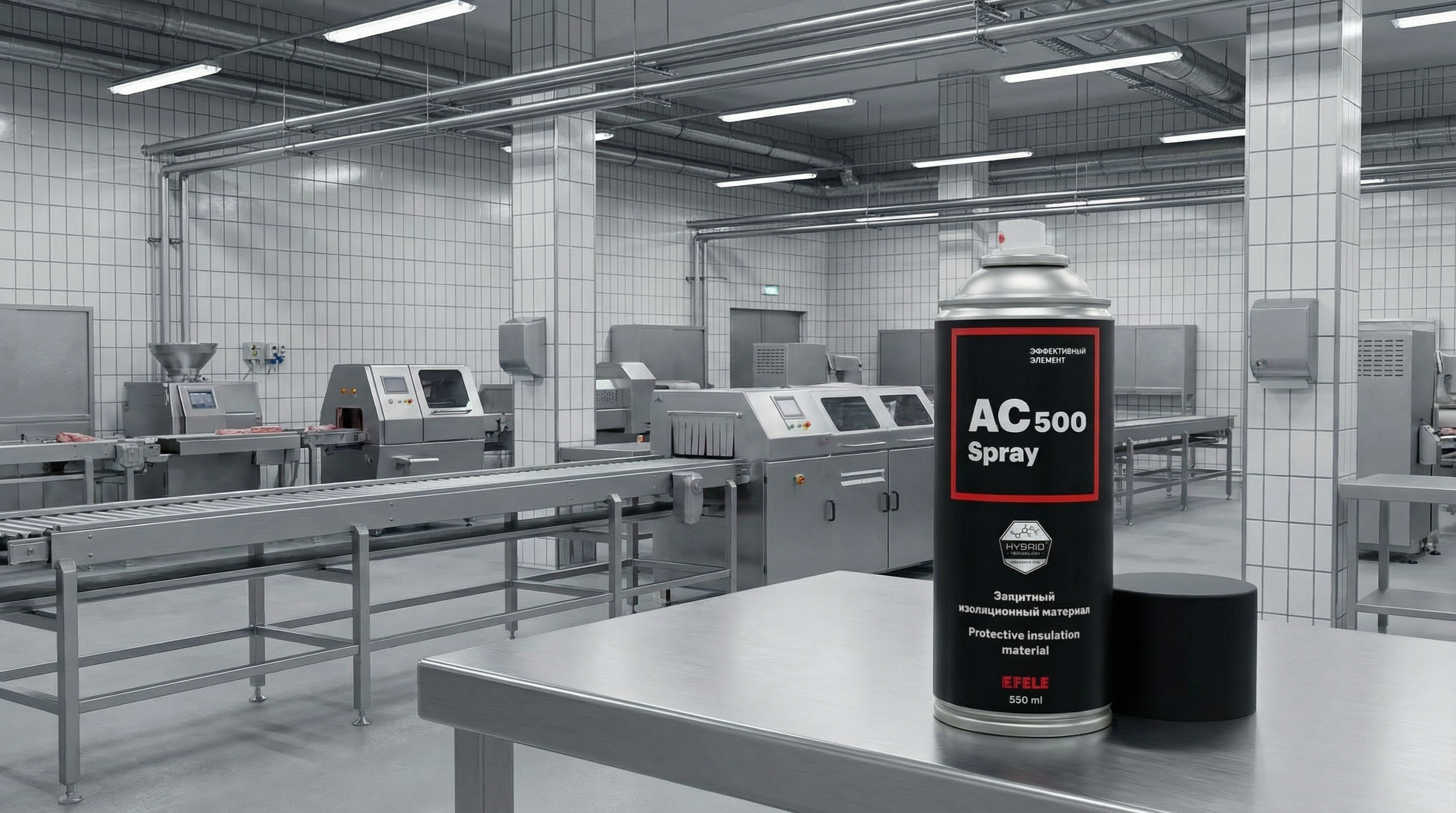 Жидкая изолента EFELE AC-500 Spray востребована мясоперерабатывающими предприятиями